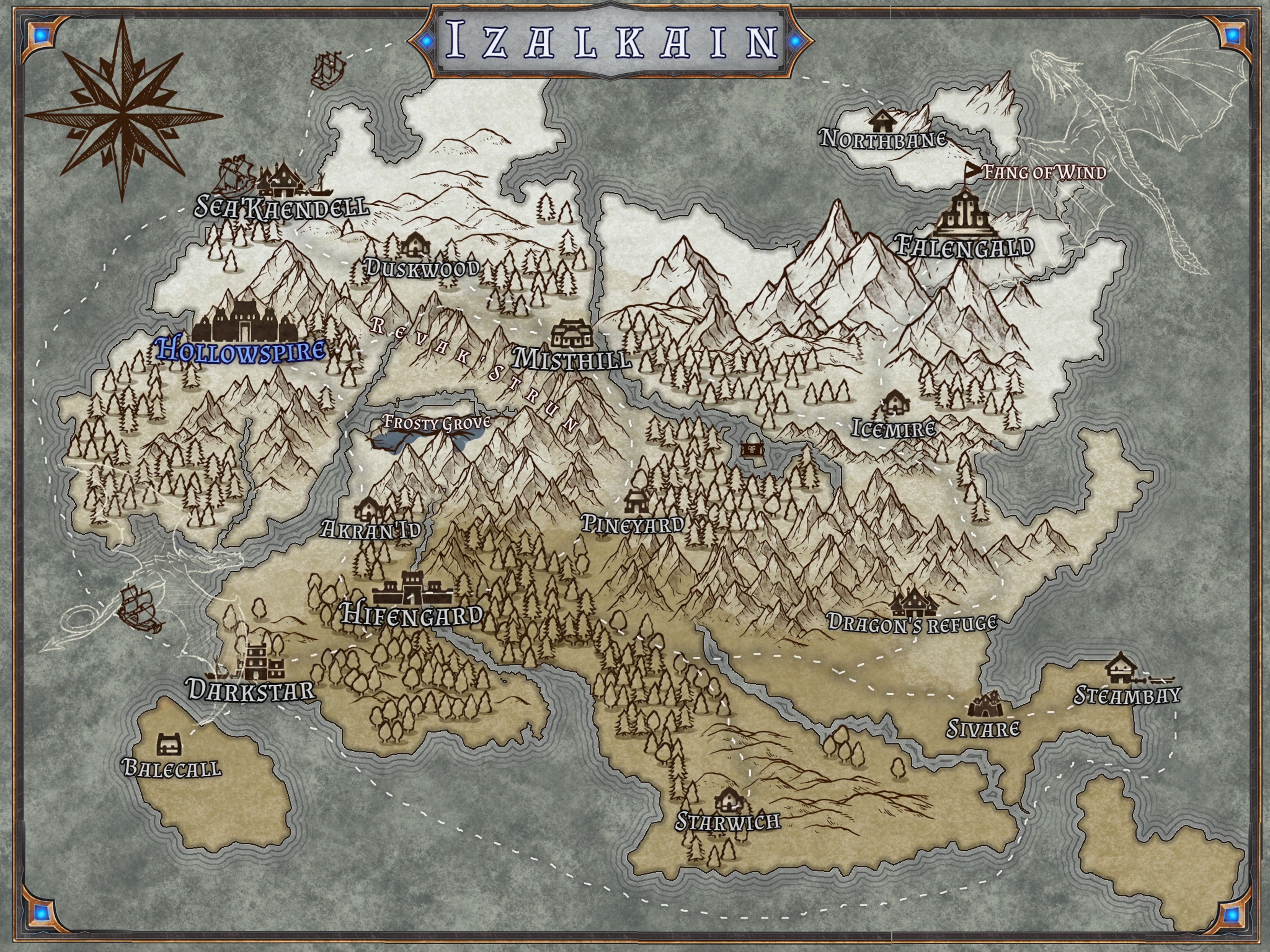 Map of Izalkain